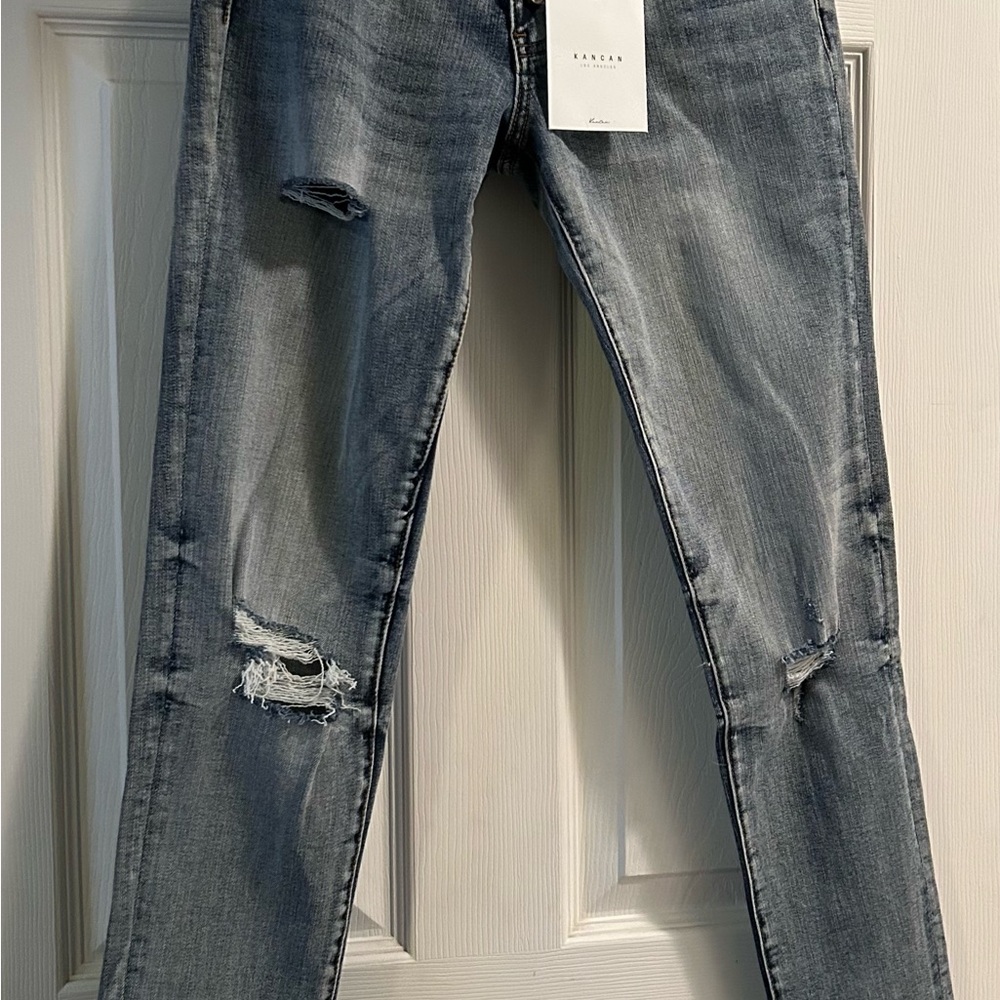 New Kancan Light Blue Distressed Skinny Jeans Sz 3/25